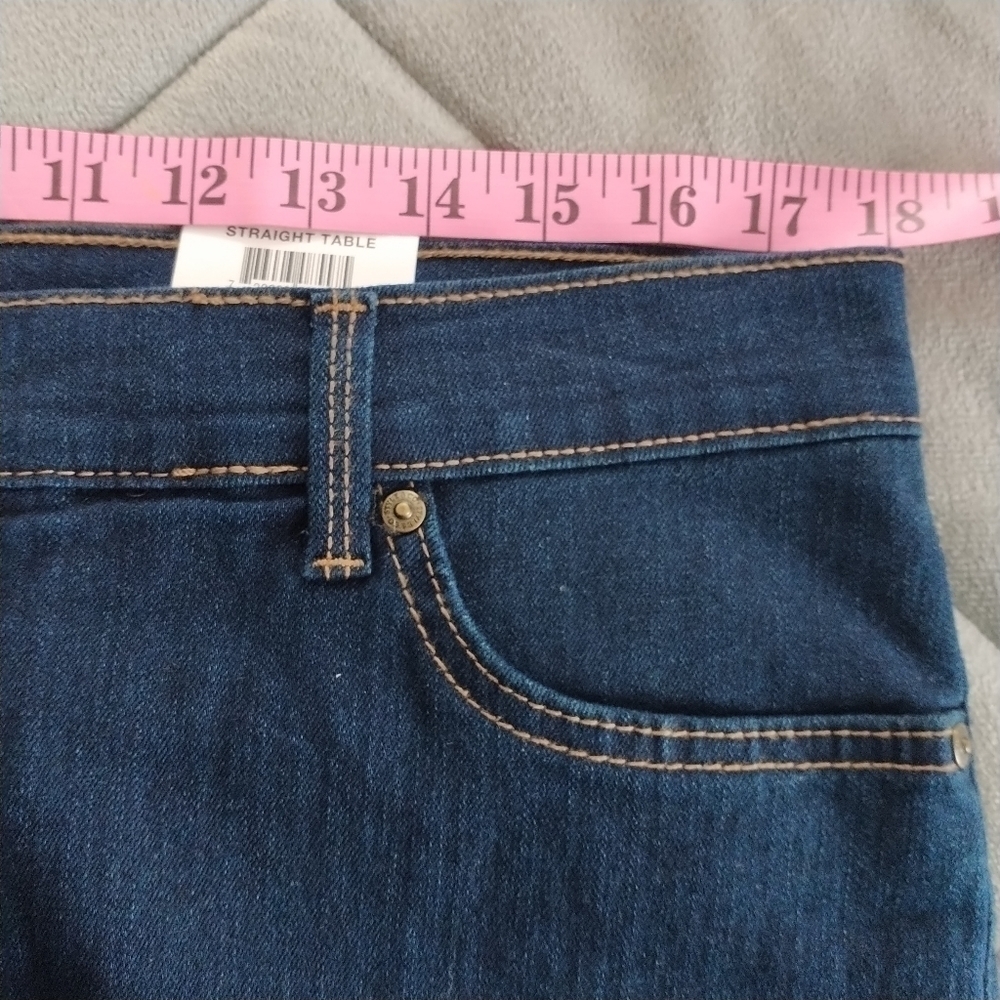 Style & Co Straight Leg Dark Wash Jeans 16S - Picture 10 of 13